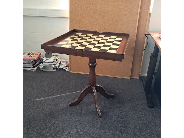 Salontafel / spelborden tafel authentic models, hout - afbeelding 1 van  6