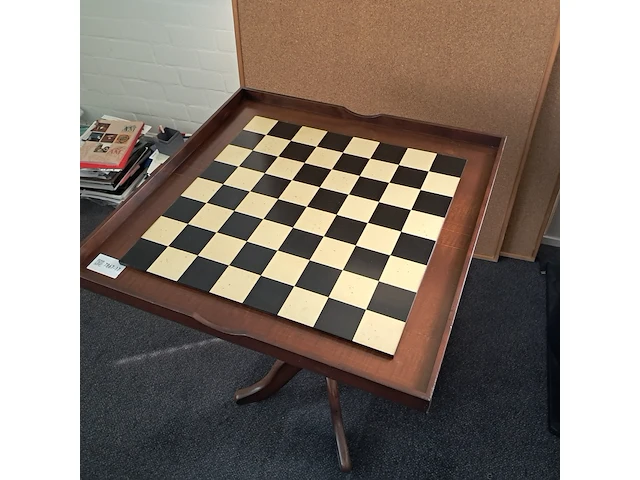 Salontafel / spelborden tafel authentic models, hout - afbeelding 2 van  6