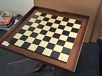 Salontafel / spelborden tafel authentic models, hout - afbeelding 2 van  6