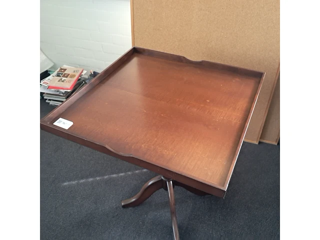 Salontafel / spelborden tafel authentic models, hout - afbeelding 3 van  6