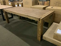 Salzburg l eetkamertafel 220cm acacia grey wash - afbeelding 1 van  7