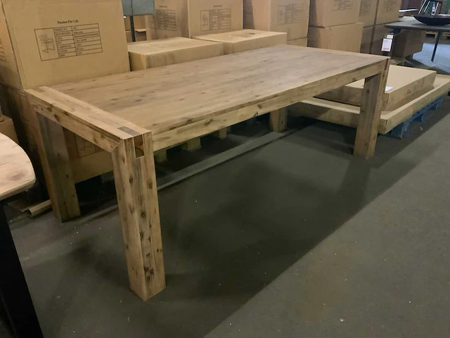 Salzburg l eetkamertafel 220cm acacia grey wash - afbeelding 5 van  7