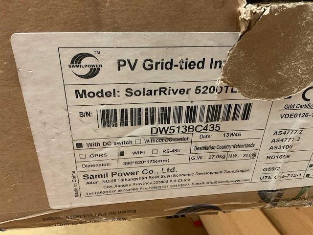 Samilpower solarriver 5200tl-d omvormer - afbeelding 3 van  4