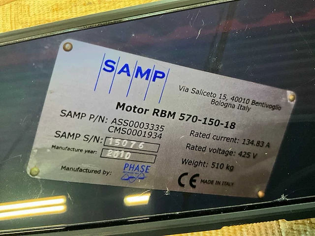 Samp rbm 570-150-18 pmsm elektromotor - afbeelding 4 van  4