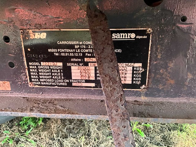 Samro - s338 rj schuifzeiltrailer - oplegger - afbeelding 12 van  12