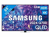 Samsung - qled gq65q70dat (2024) 4k (uhd) - televisie - afbeelding 1 van  10