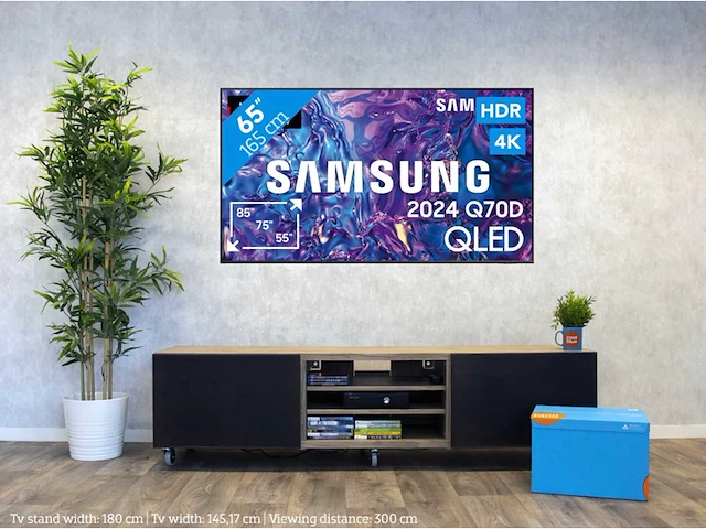 Samsung - qled gq65q70dat (2024) 4k (uhd) - televisie - afbeelding 6 van  10
