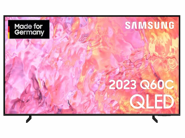 Samsung - qled-tv 4k q60c 75 inch (gq75q60cau), duits model), quantum dot-technologie, quantum hdr, airslim design - televisie - afbeelding 1 van  11