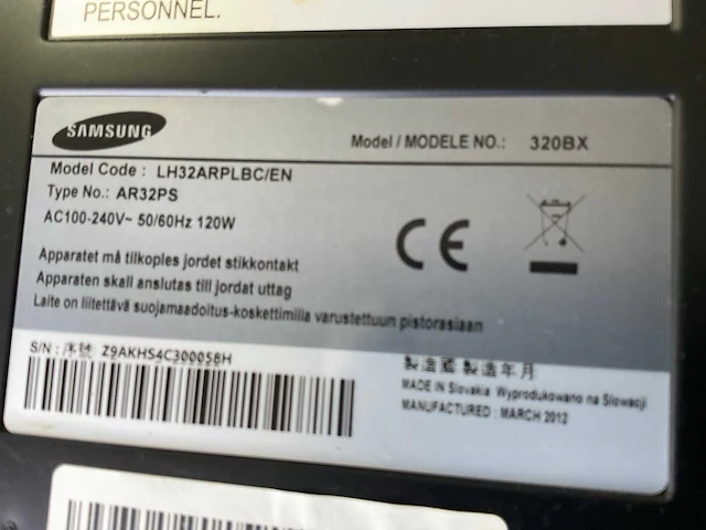 Samsung 320bx televisie - afbeelding 7 van  7
