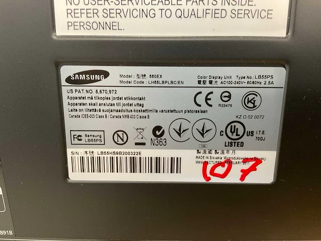 Samsung (550ex) 55”, 1920x1080 (fhd) lcd monitor - afbeelding 6 van  6