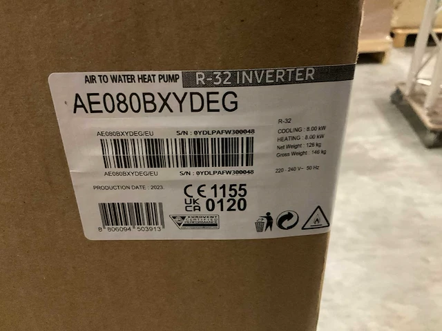 Samsung ae080bxydeg warmtepomp buitenunit - afbeelding 2 van  6