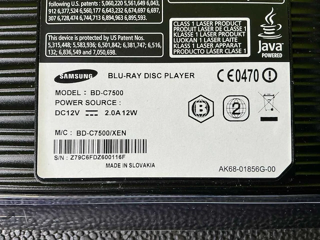 Samsung bd-c7500 bluray- & dvd speler - afbeelding 10 van  10