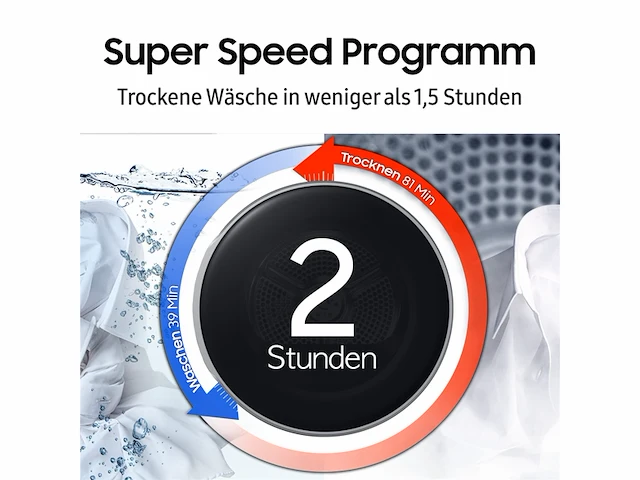 Samsung bespoke dv90bb9445gms2 9000 serie droger wit a+++ wit - afbeelding 5 van  7