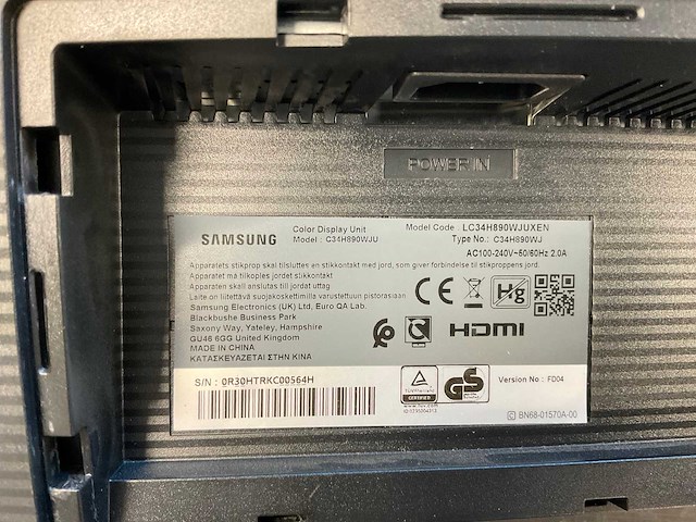 Samsung (c34h890wju) 34”, 3440x1440 (uwqhd) lcd curved monitor - afbeelding 7 van  7