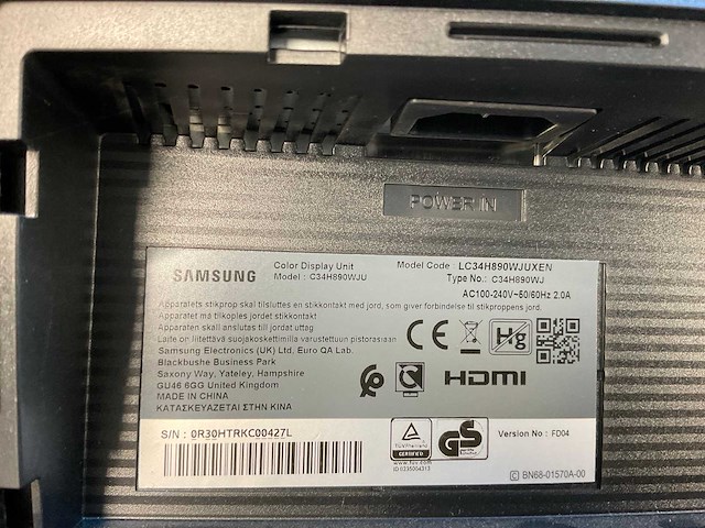 Samsung (c34h890wju) 34”, 3440x1440 (uwqhd) lcd curved monitor - afbeelding 7 van  7