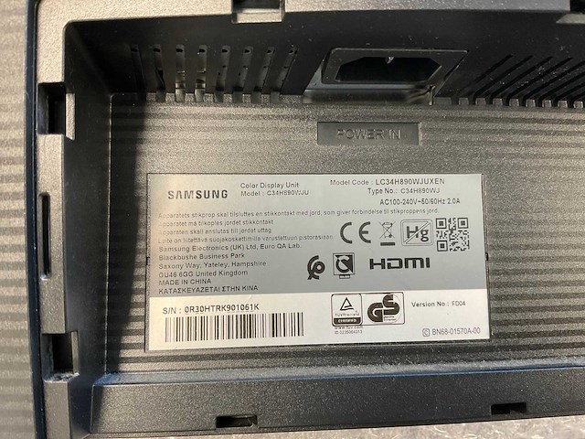 Samsung (c34h890wju) 34”, 3440x1440 (uwqhd) lcd curved monitor - afbeelding 7 van  7