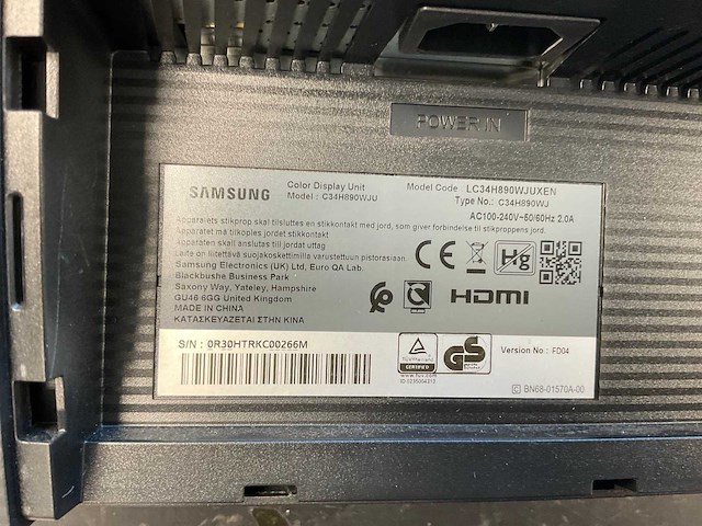 Samsung (c34h890wju) 34”, 3440x1440 (uwqhd) lcd curved monitor - afbeelding 7 van  7