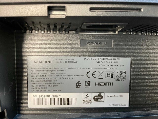 Samsung (c34h890wju) 34”, 3440x1440 (uwqhd) lcd curved monitor - afbeelding 7 van  7
