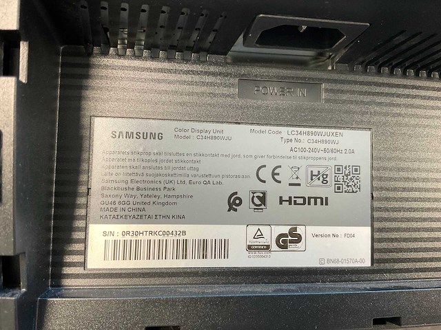 Samsung (c34h890wju) 34”, 3440x1440 (uwqhd) lcd curved monitor - afbeelding 7 van  7