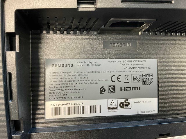 Samsung (c34h890wju) 34”, 3440x1440 (uwqhd) lcd curved monitor - afbeelding 7 van  7
