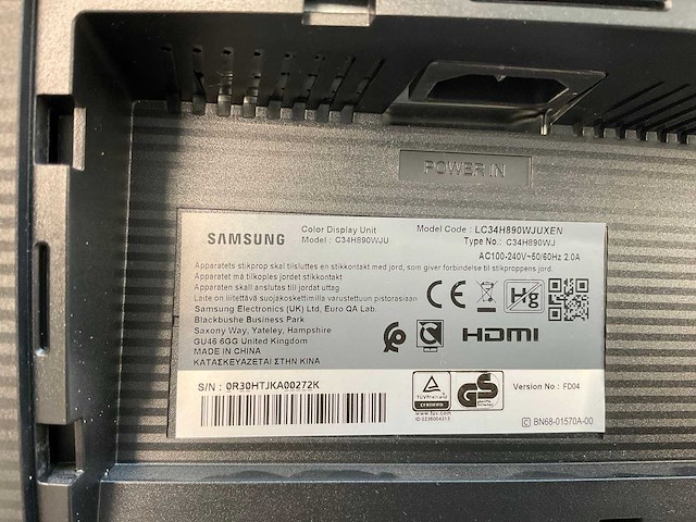 Samsung (c34h890wju) 34”, 3440x1440 (uwqhd) lcd curved monitor - afbeelding 7 van  7
