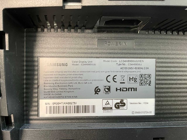 Samsung (c34h890wju) 34”, 3440x1440 (uwqhd) lcd curved monitor - afbeelding 7 van  7