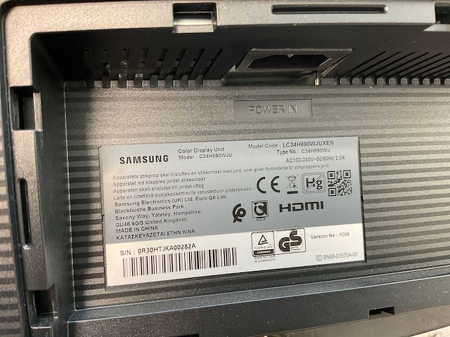 Samsung (c34h890wju) 34”, 3440x1440 (uwqhd) lcd curved monitor - afbeelding 7 van  7