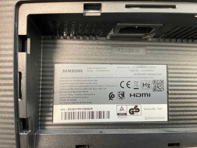 Samsung (c34h890wju) 34”, 3440x1440 (uwqhd) lcd curved monitor - afbeelding 7 van  7