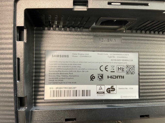 Samsung (c34h890wju) 34”, 3440x1440 (uwqhd) lcd curved monitor - afbeelding 7 van  7