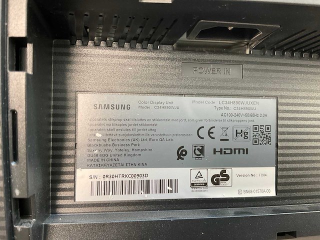 Samsung (c34h890wju) 34”, 3440x1440 (uwqhd) lcd curved monitor - afbeelding 7 van  7