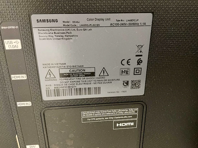 Samsung flatscreen dc49j televisie - afbeelding 3 van  4