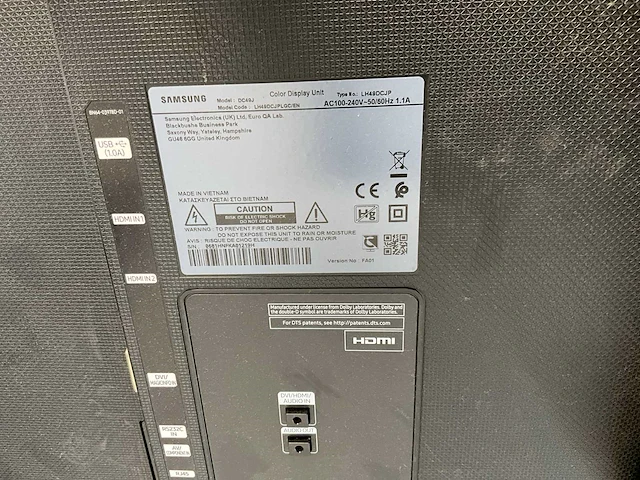 Samsung flatscreen dc49j televisie - afbeelding 3 van  4