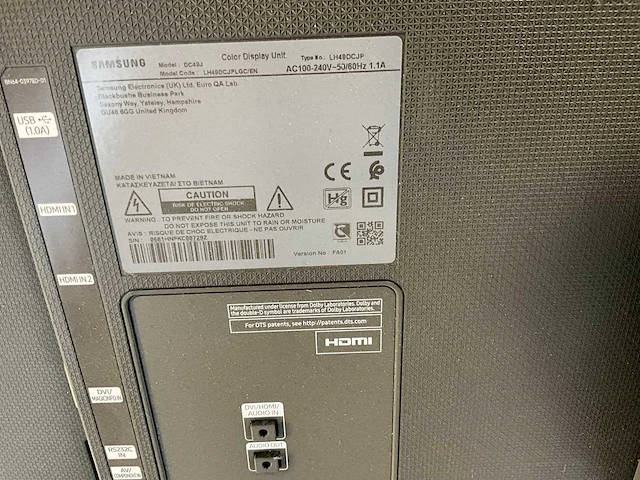 Samsung flatscreen dc49j televisie - afbeelding 3 van  4