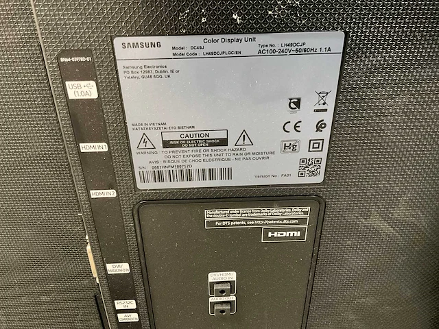 Samsung flatscreen dc49j televisie - afbeelding 3 van  4