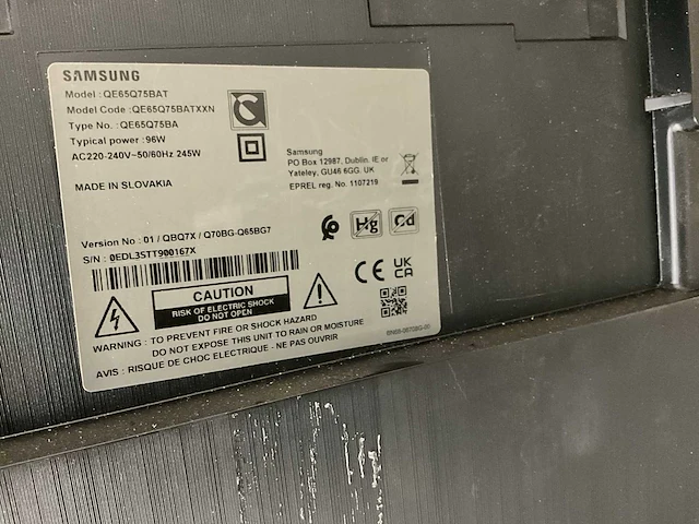 Samsung flatscreen qe65q75bat televisie - afbeelding 3 van  5