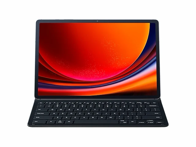 Samsung galaxy tab s9 fe+ / s9+ book cover toetsenbord slank, tablet protector case - afbeelding 2 van  3