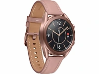 Samsung galaxy watch 3 41 mm staal, armband leer mystic brons - afbeelding 1 van  3