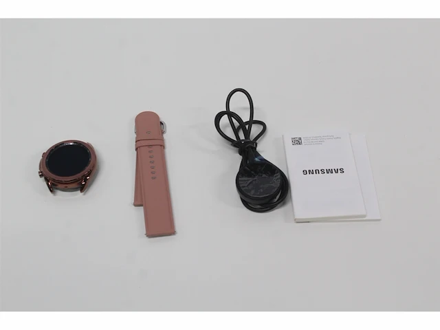 Samsung galaxy watch 3 41 mm staal, armband leer mystic brons - afbeelding 3 van  3