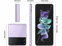 Samsung galaxy z flip3 5g smartphone 128 gb intern geheugen 8 gb ram phantom lavender - afbeelding 2 van  3