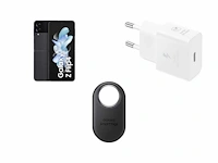 Samsung galaxy z flip4, 128gb | samsung 25w lader | smarttag 2 zwart - afbeelding 1 van  3