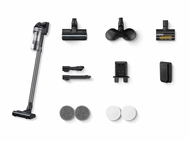 Samsung jet 75e pro steelstofzuiger vs20b75adr5 - 200 watt - zakloos - pet tool - spinning sweeper - afbeelding 1 van  2