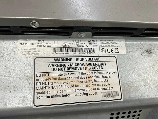 Samsung mc457tgrcsr combi magnetron - afbeelding 4 van  4