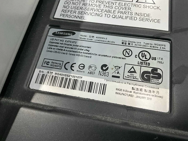 Samsung mg40ps monitor - afbeelding 7 van  7