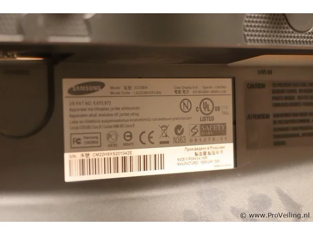Samsung monitoren incl. 2x monitorarm| model 2233bw | 2 stuks - afbeelding 3 van  6
