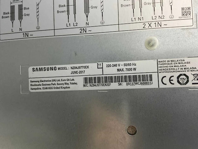 Samsung nz84j9770ek inductiekookplaat met 4 zones - afbeelding 4 van  5