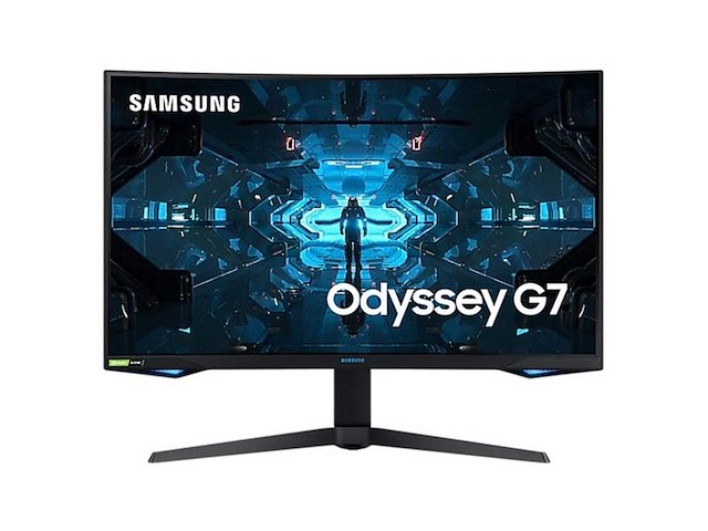 Samsung odyssey c32g74tqsr 81,3 cm (32") 2560 x 1440 pixels wide quad hd+ qled zwart - afbeelding 1 van  2