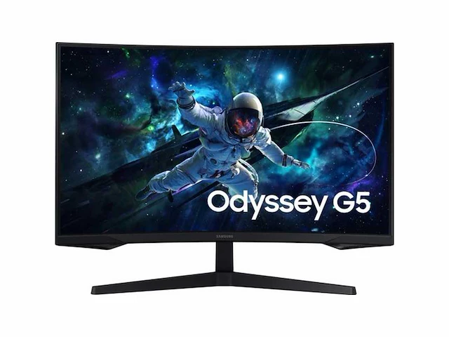Samsung odyssey g5 g55c - ohd-monitor 32" - 2560 x 1440 @ 165 hz - va - 300 cdm² - 1ms - 16:9 - 1x hdmi, 1x displayport - zwart - afbeelding 1 van  2