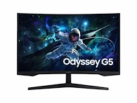 Samsung odyssey g5 g55c - ohd-monitor 32" - 2560 x 1440 @ 165 hz - va - 300 cdm² - 1ms - 16:9 - 1x hdmi, 1x displayport - zwart - afbeelding 1 van  2