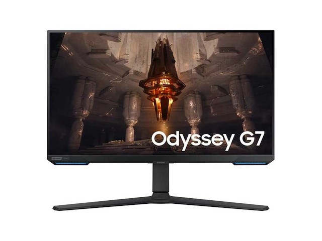 Samsung odyssey g7 ls28bg700epxen - 4k ips smart gaming monitor - tizen - wi-fi - 144hz - 28 inch - afbeelding 1 van  2