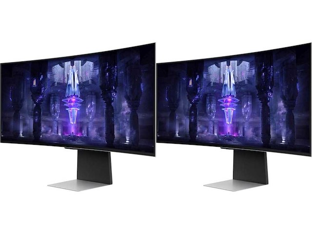 Samsung odyssey g8 ls34bg850suxen - qhd ultrawide oled smart monitor - apple airplay - tizen - wi-fi - 175hz - 34 inch - afbeelding 1 van  2